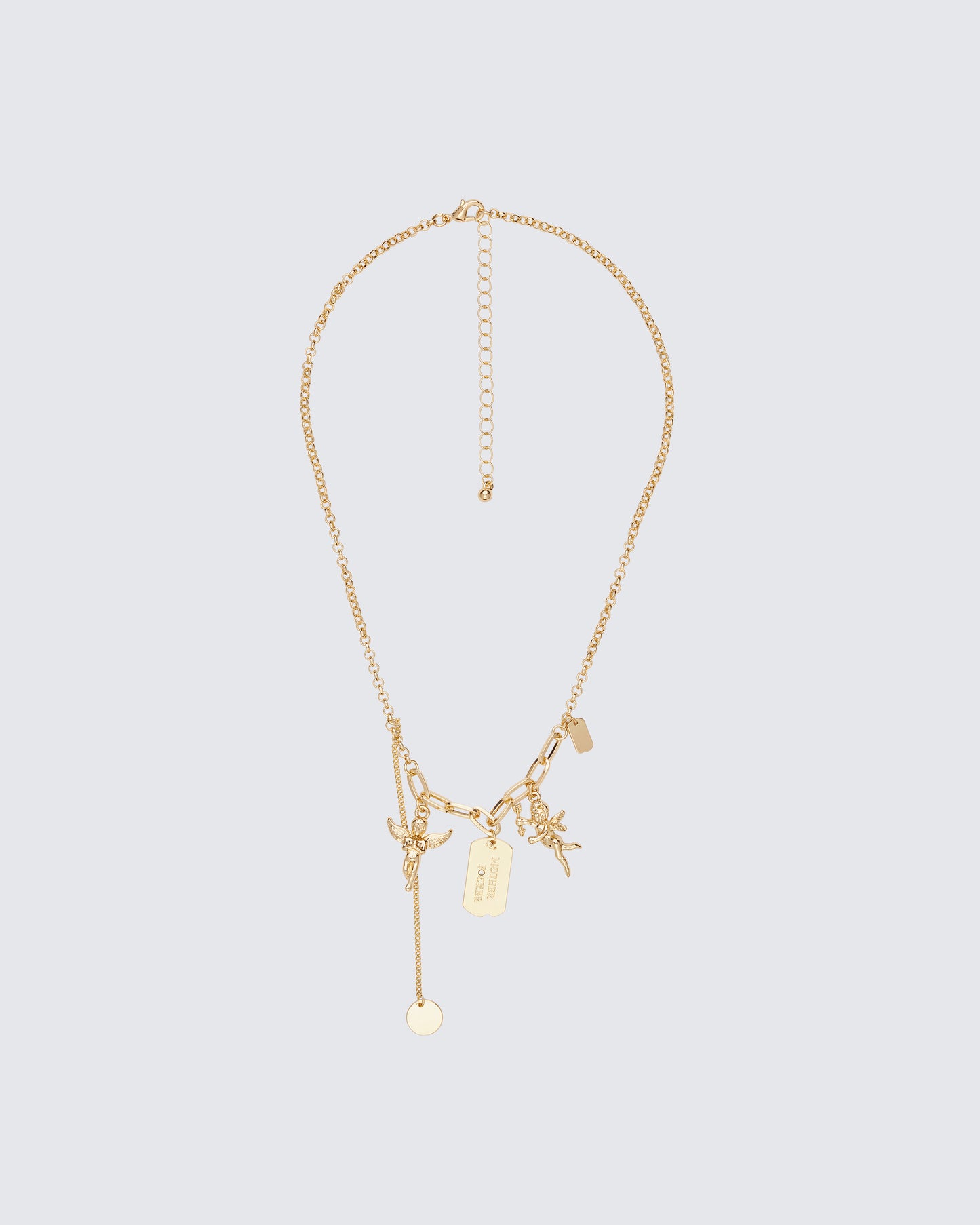 Blair Gold Cherub Charm Necklace Stack