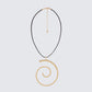 Calypso Gold Beaded Swirl Necklace - front view