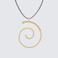 Calypso Gold Beaded Swirl Necklace - on model