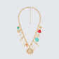 Eyelis Gold Summer Charm Necklace - front view