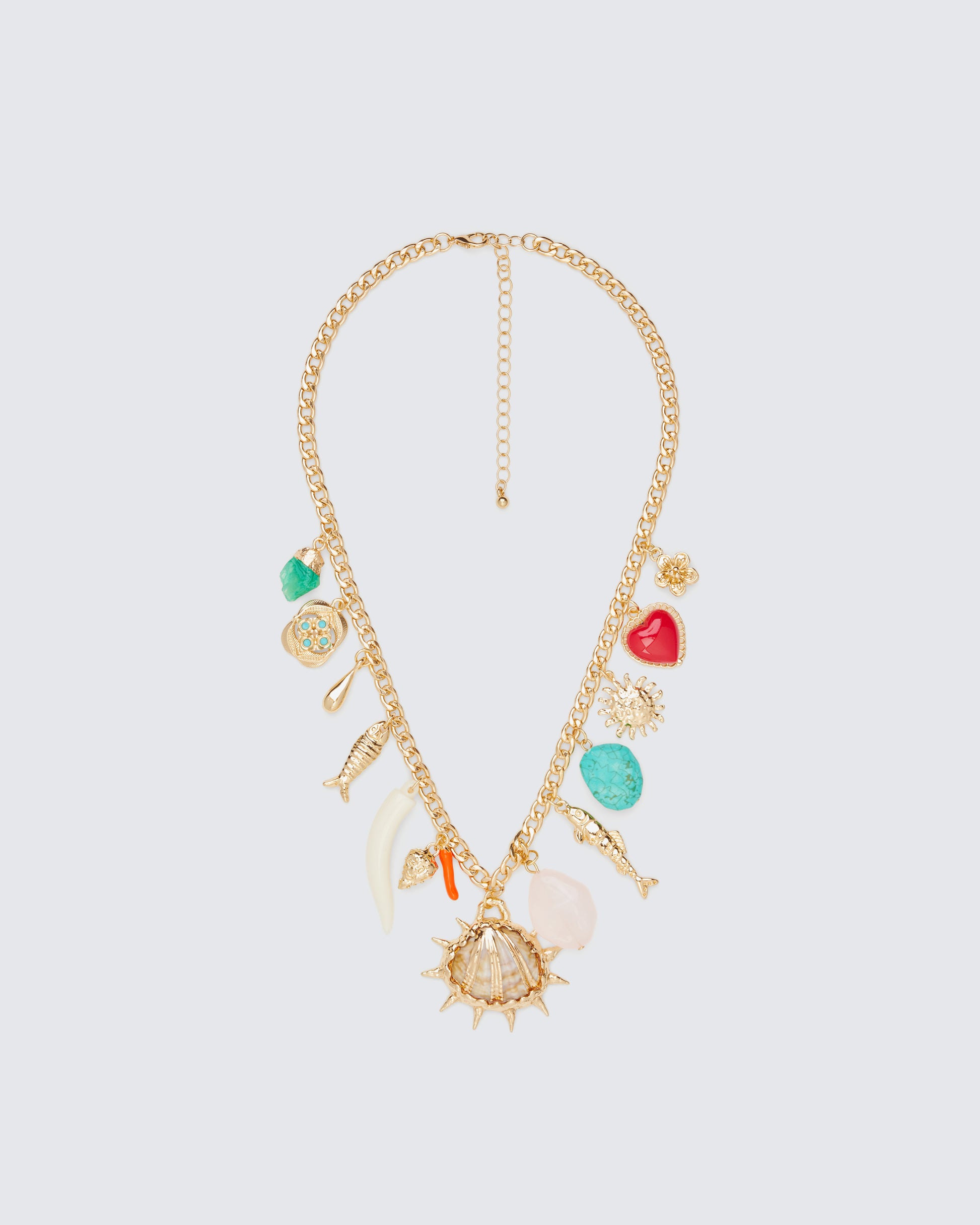 Eyelis Gold Summer Charm Necklace - front view