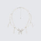 Zanele Ivory Pearl Molten Necklace - front view