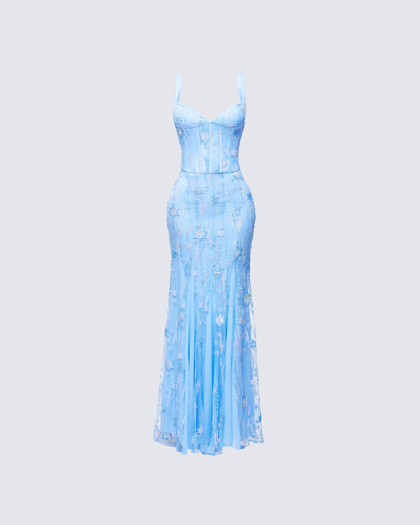 Emani Blue Embellished Maxi Dress