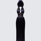 Lirael Black Sheer Corset Maxi Dress product front