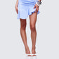 Sylvie Blue Tie Asymmetric Mini Skirt