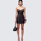 Women's black mini dress front view – FINESSE