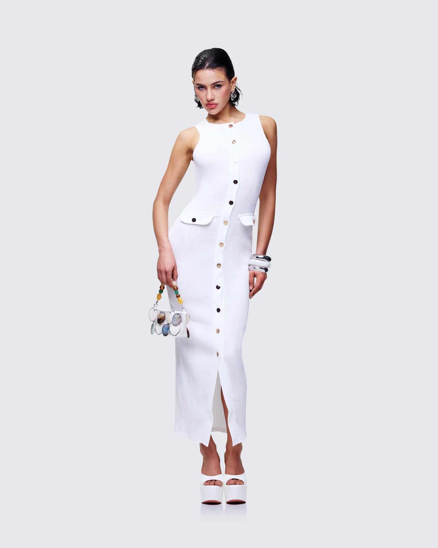 Women's ivory matching set alternate angle – FINESSE