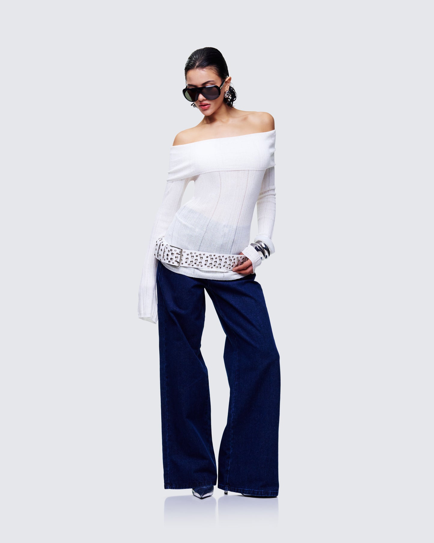 Women's leather matching set front view – FINESSE