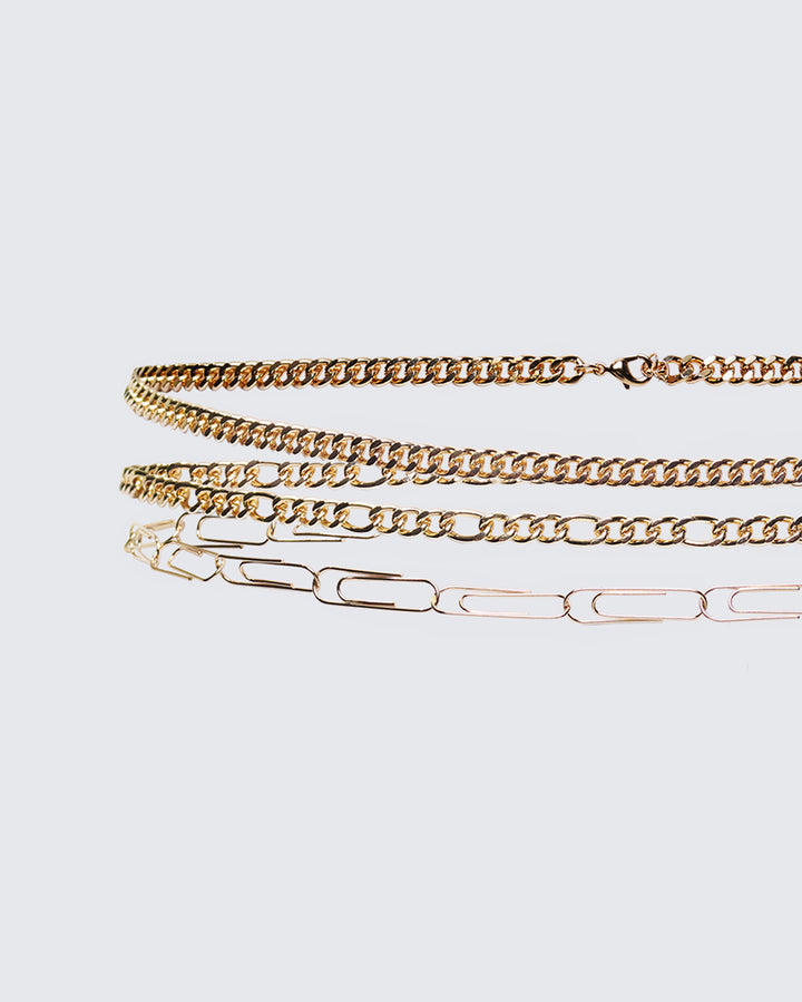 Evianne Gold Belly Chain 3 Pack