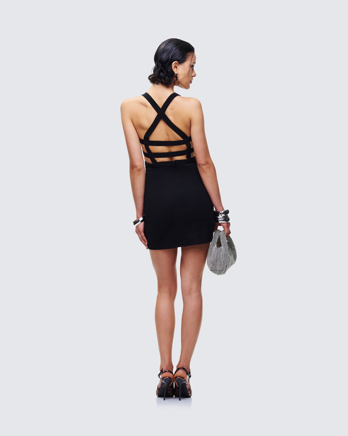 Miranda Black Ponte Mini Dress