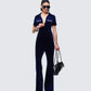 Joanna Navy Flared Jumpsuit