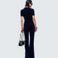 Joanna Navy Flared Jumpsuit