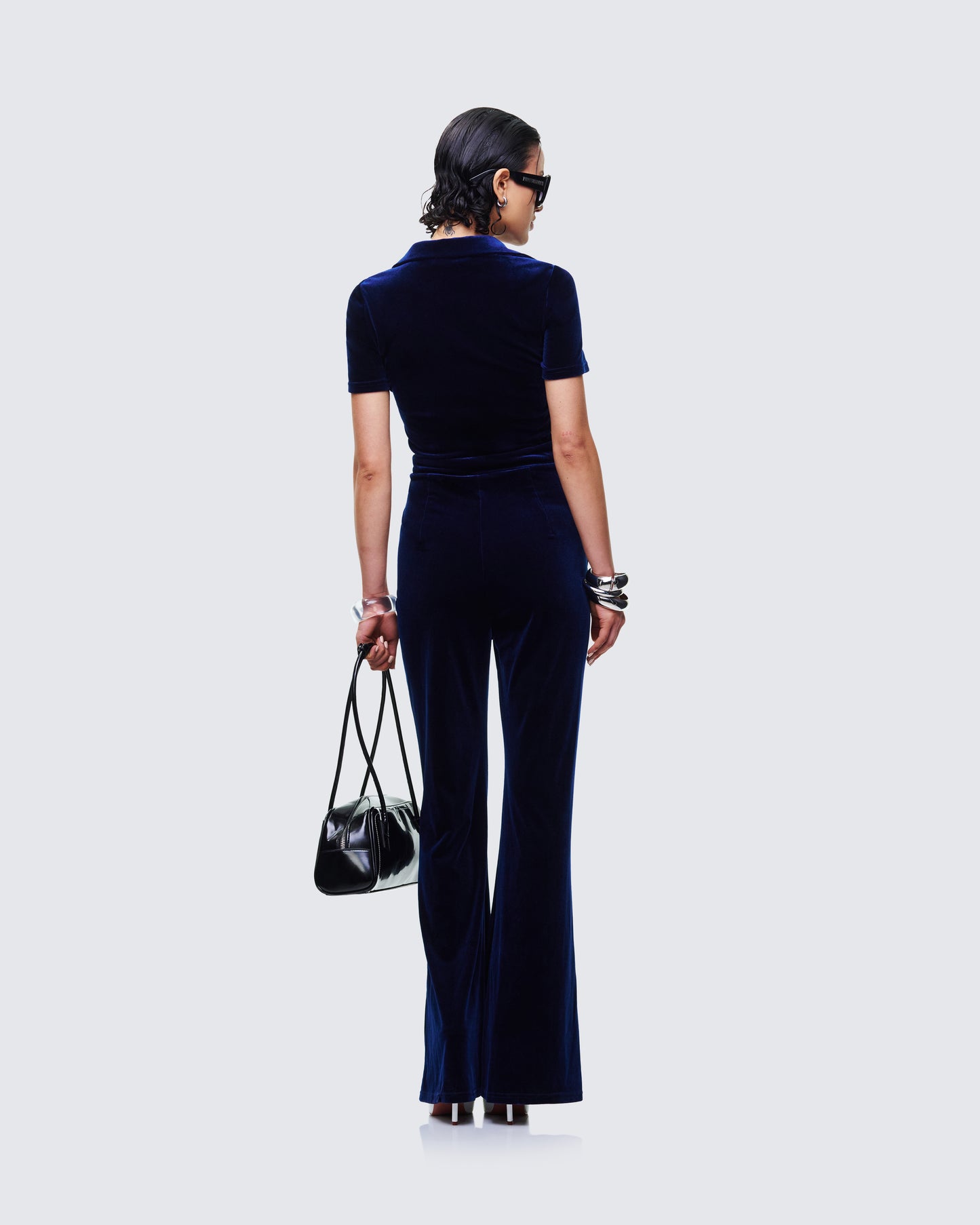 Joanna Navy Flared Jumpsuit