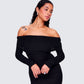 Kyan Black Off Shoulder Maxi Dress