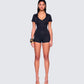 Jeanie Black Knit Romper