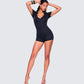 Jeanie Black Knit Romper