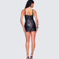 Alara Black Vegan Leather Dress