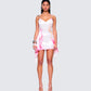 Luisa Pink Print Mini Dress