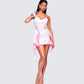 Luisa Pink Print Mini Dress