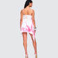 Luisa Pink Print Mini Dress