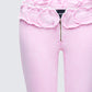 Ayra Pink Acid Wash Denim Flared Pants