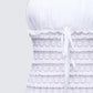 Wayan White Strappy Lace Top