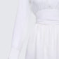 Amara Ivory Mini Shirt Dress