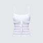 Wayan White Strappy Lace Top
