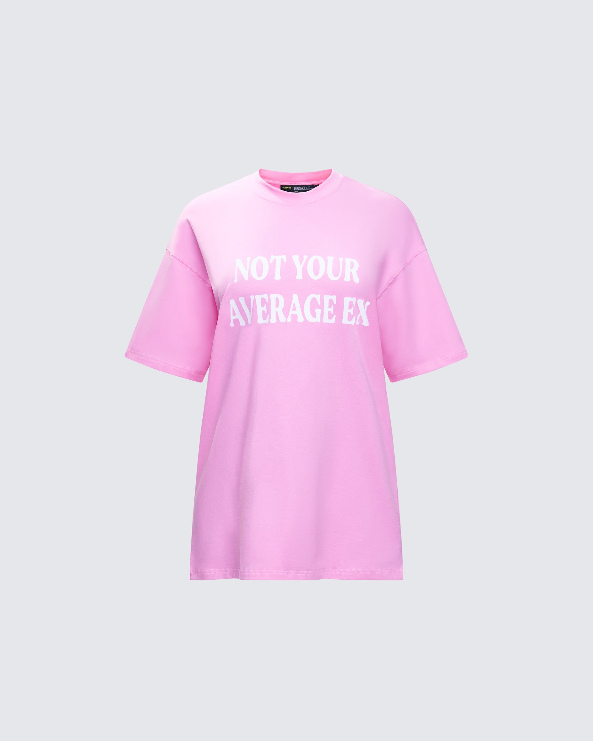 Ula Pink Printed Oversized Tee