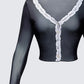 Aurelia Black Long Sleeve Mesh Top