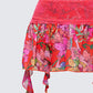 Aurelia Orange Printed Mesh Ruffle Mini Skirt