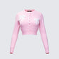 Habibah Pink Bow Detail Cardigan