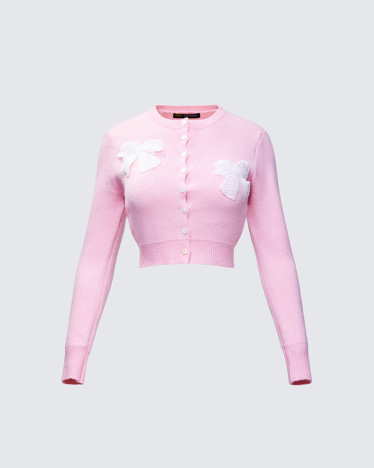 Habibah Pink Bow Detail Cardigan