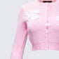 Habibah Pink Bow Detail Cardigan