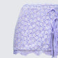 Lucille Purple Sequin Tie Mini Skirt