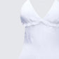 Navi Ivory Embroidered Open Back Mini Dress