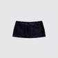 Novia Black Vegan Leather Mini Skirt