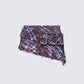 Luxa Brown Printed Denim Eyelet Mini Skirt