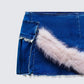 Sophelle Distressed Acid Wash Denim Mini Skirt
