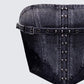 Titan Black Denim Corset Top