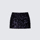Twila Black Shell Sequin Mini Skirt
