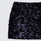 Twila Black Shell Sequin Mini Skirt