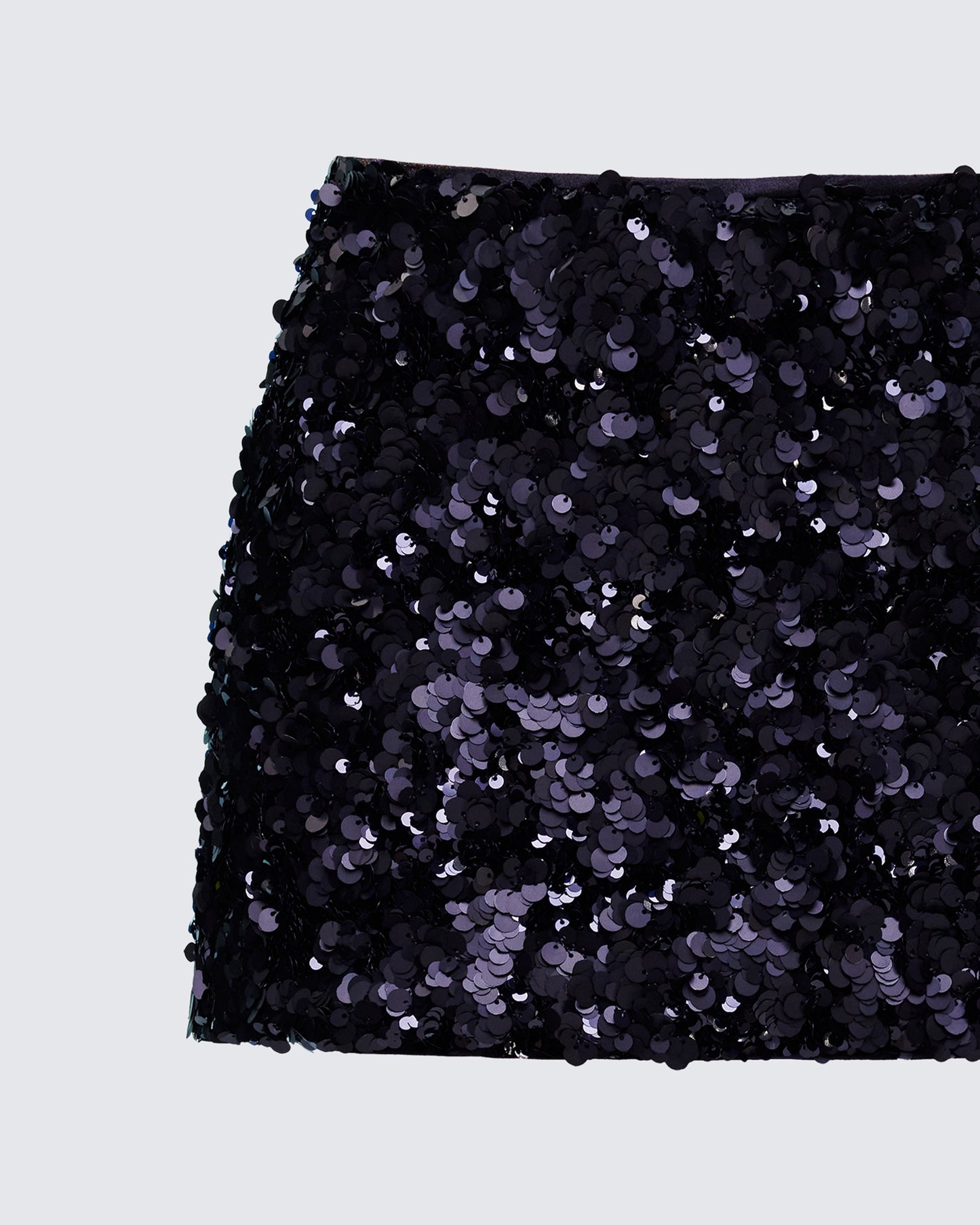 Twila Black Shell Sequin Mini Skirt