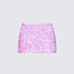Twila Pink Shell Sequin Mini Skirt
