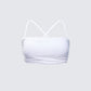 Carly White Beaded Bandeau Top