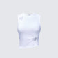 Cora White Jersey Heart Detail Top
