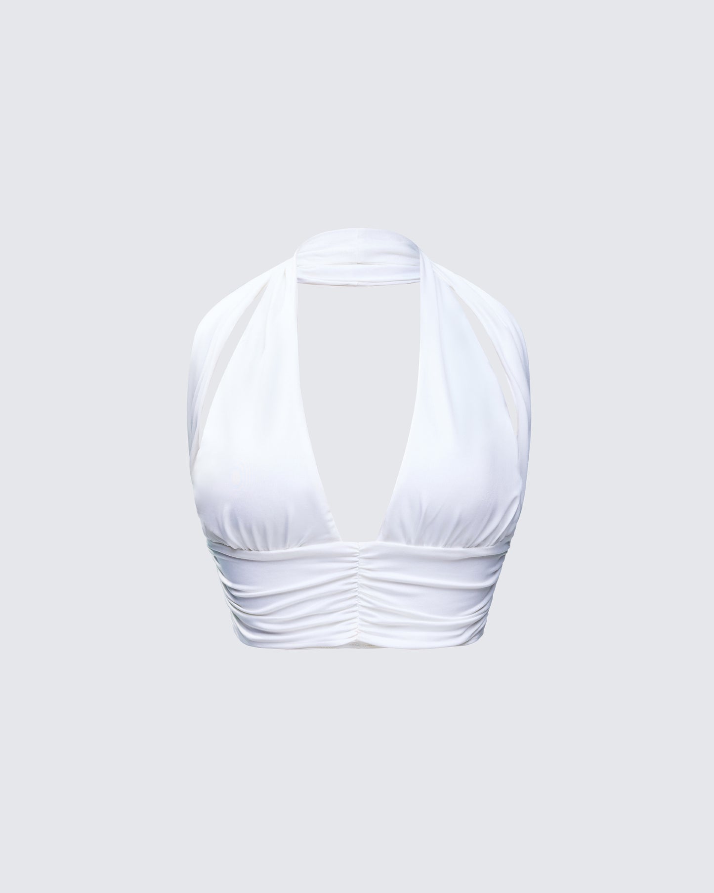 Iyanu Ivory Jersey Halter Top