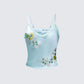 Lila Green Embellished Satin Cami Top