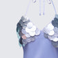 Pearle Silver Disc Sequin Cami Top