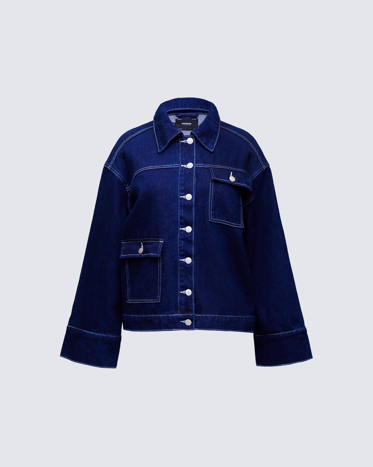 Frovi Blue Denim Oversized Shirt